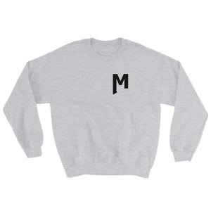 Grey Crewneck Sweatshirt - Montana M emblem Missoula Goods